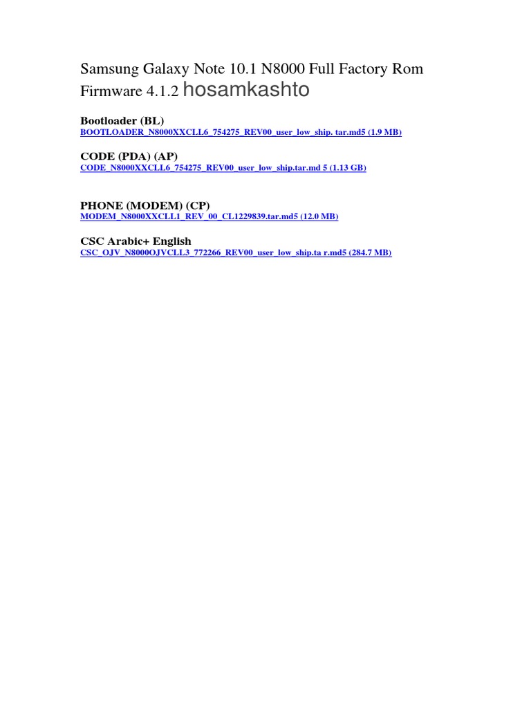 Galaxy Note 10.1 N8000 Custom ROM Guide | PDF