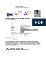 Overseas Employment Certificate 5127844 0: Balik Manggagawa