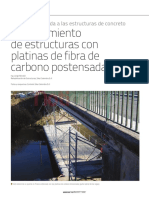 Refuerzo estructural con platinas de fibra de carbono