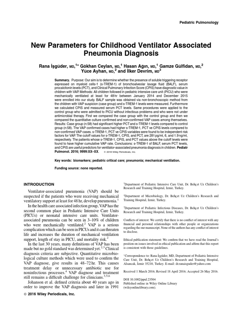 Childhood Community Acquired Pneumonia A Review of Etiology and ...