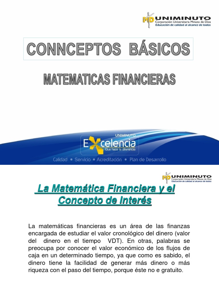 Fundamentos de Matematicas Financieras | PDF | Finanzas Matemáticas ...
