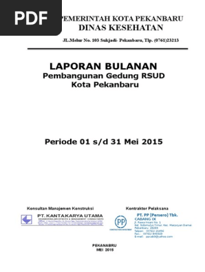 Laporan Bulanan Dinas Kesehatan