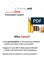 Commas Colons and Semicolons Lesson