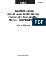 PREX3000 Series, Liquid Level Meter Series Pneumatic Transmitter Model: KDP, KKP, KQP