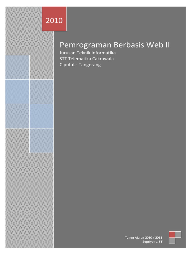 Pemrograman Web PHP & MySQL STT Cakrawala | PDF