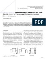 A Study of the Complete Dynamic Balance of the Rotor Inertial Forces in the Rotary Piston Vacuum Pump