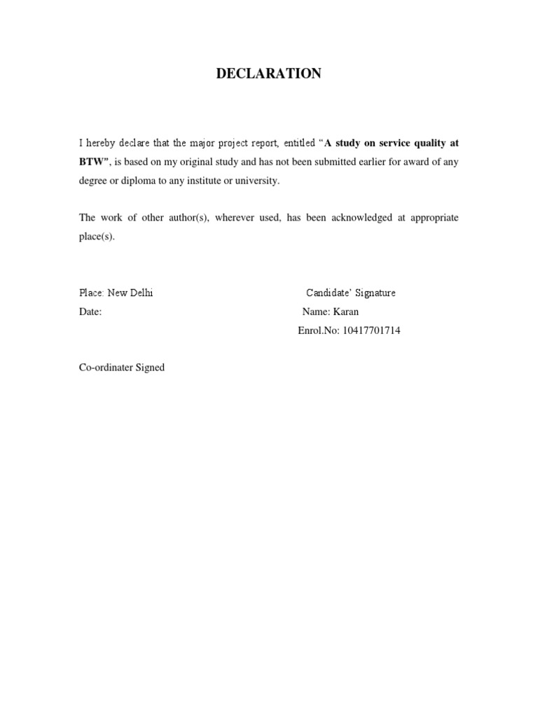 DECLARATION | PDF