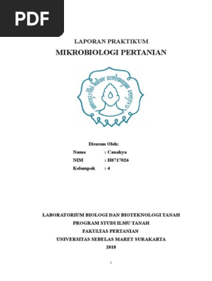 Mikrobiologi Pertanian Laporan Praktikum