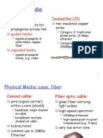 Physical Media: Twisted Pair, Coaxial Cable, Fiber Optic Cable and Radio Links