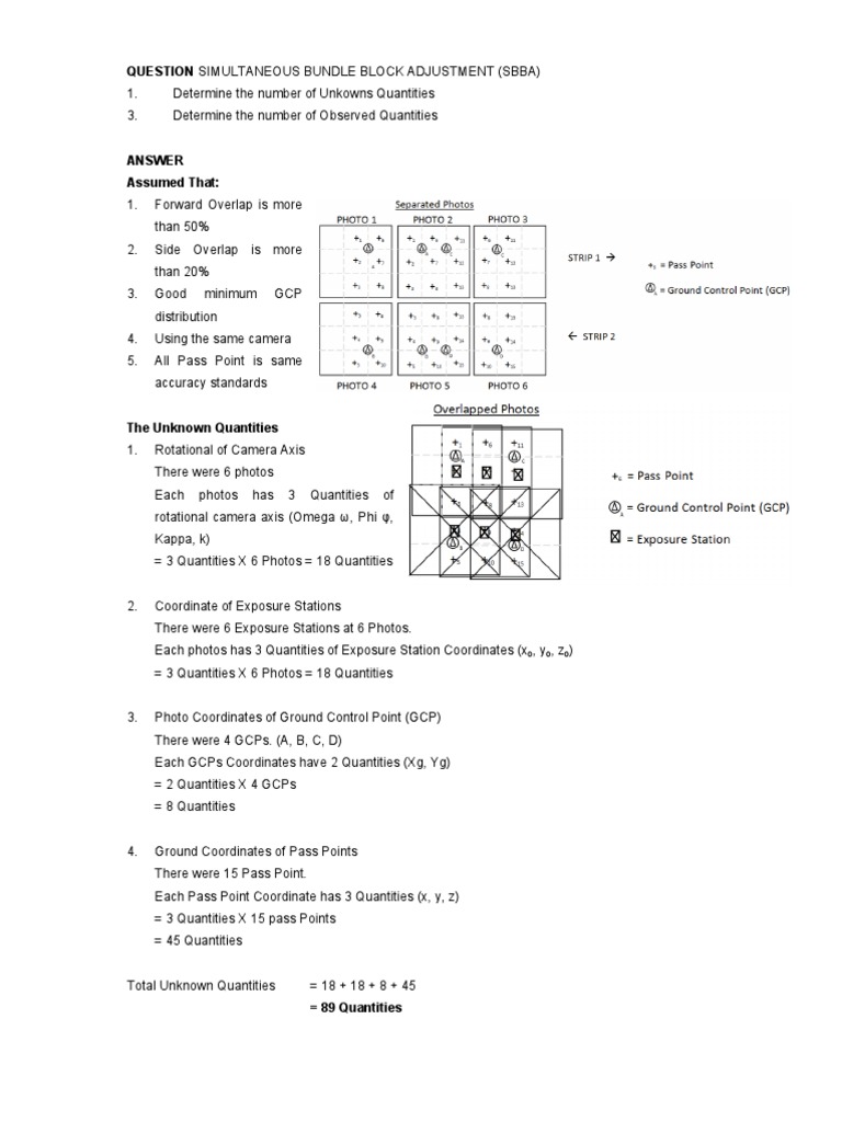 SUG541 Advanced Photogrammetry Simultaneous Block Bundle Adjustment
