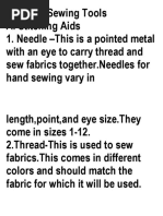 Types of Sewing Tools