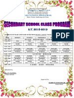 BPS Form 29 and 30 Class Schedule