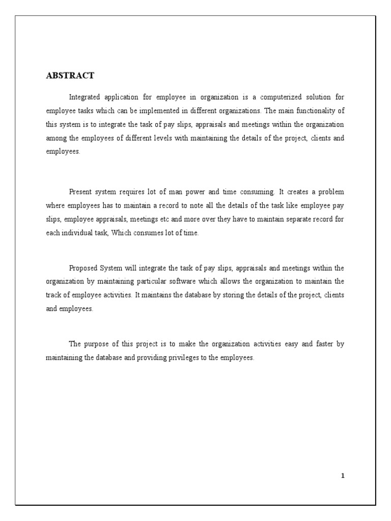 Integrated Application For Employee - Abstract | PDF | Java Server ...