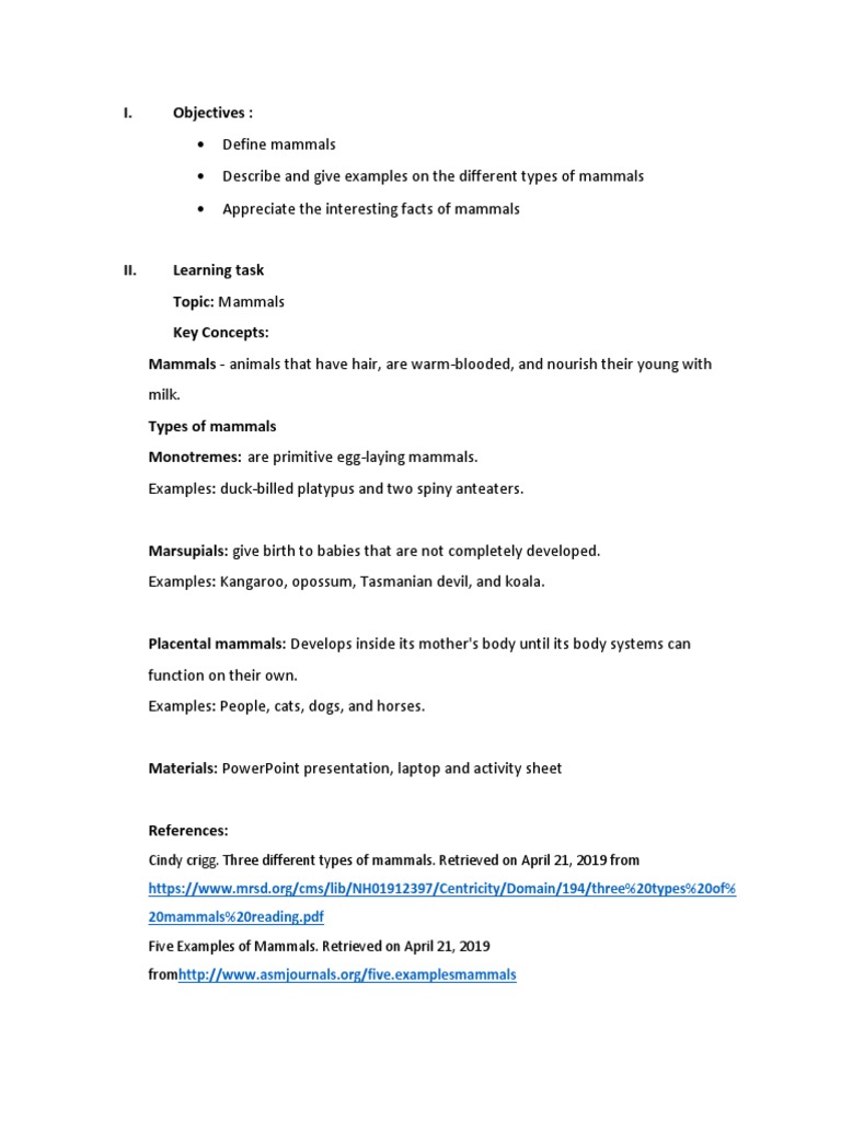 Water Cycle Ks2 Lesson Plans | PDF | Mammals | Marsupials