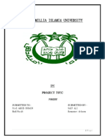 Jamia Millia Islamia University: Project Topic