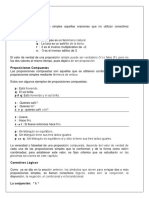 Proposiciones simples y compuestas: conectivos lógicos