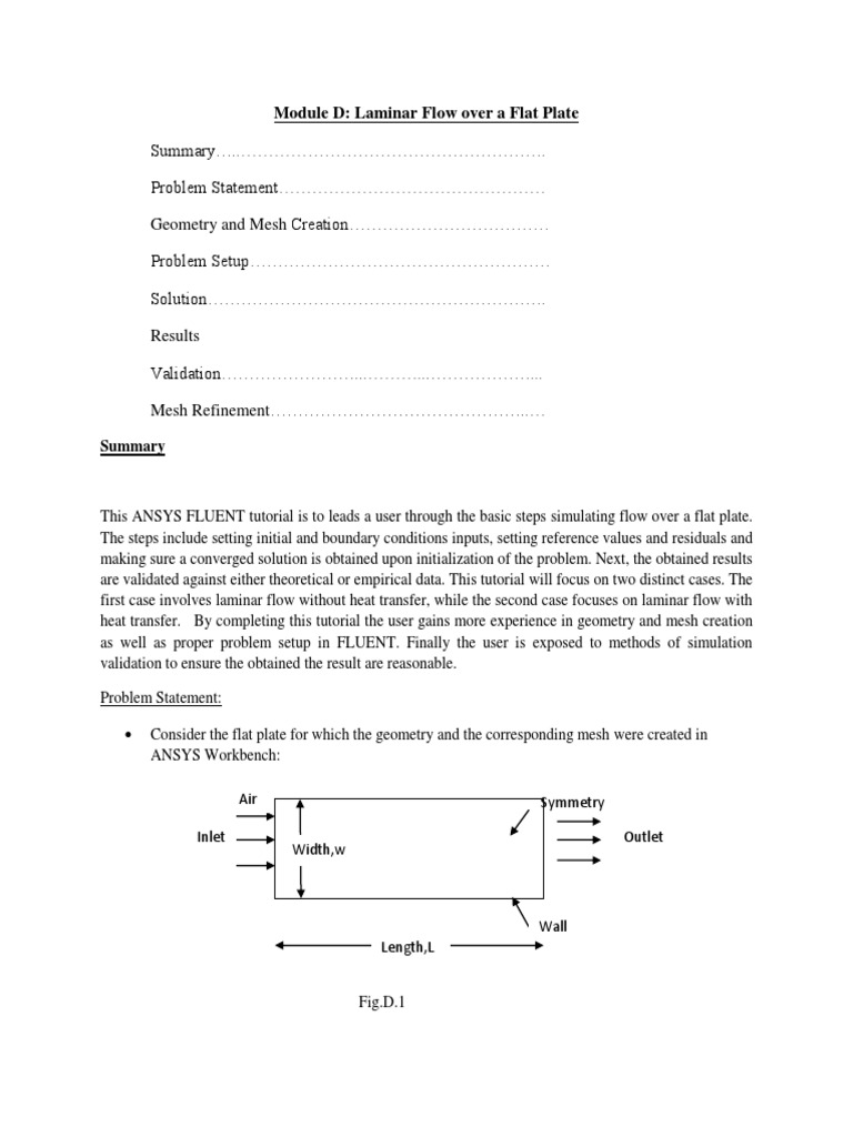 Module C-Laminar Flat Plate Flow | PDF | Boundary Layer | Reynolds Number