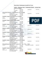 Railway Timetable from Sealdah and Kolkata to Berhampore Court