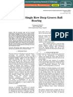 Analysis of Single Row Deep Groove Ball Bearing