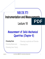 MECH 373 Lecture 18 Measuring Solid Mechanical Quantities