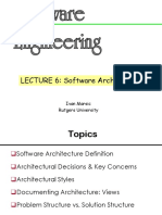 LECTURE 6: Software Architecture: Ivan Marsic Rutgers University