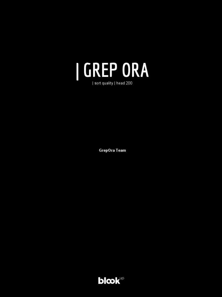 Grep Ora: Grepora Team | PDF | Oracle Database | Databases