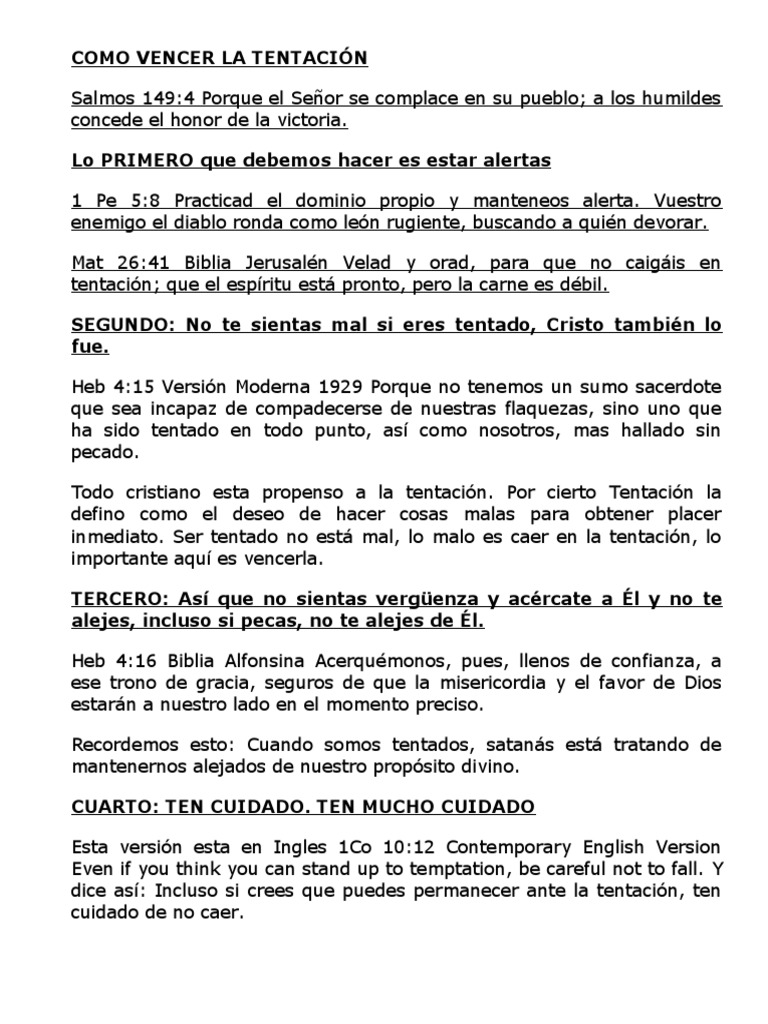 Como Vencer La Tentación | PDF | Tentación | Diablo, image size:768x1024