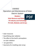 Operation and Maintenance of Solar PV Systems