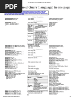 SQL (Structured Query Language) in One Page For Free - SQL