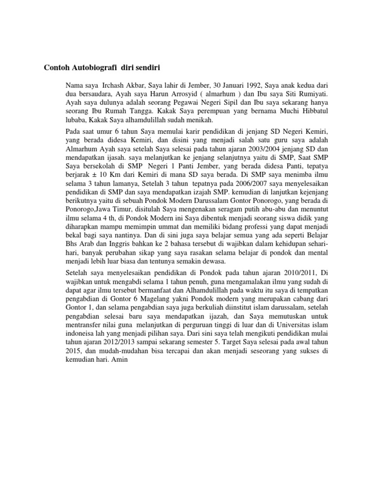 Contoh Autobiografi Docx