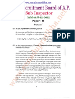 S.I Police Paper - II Telugu 2012