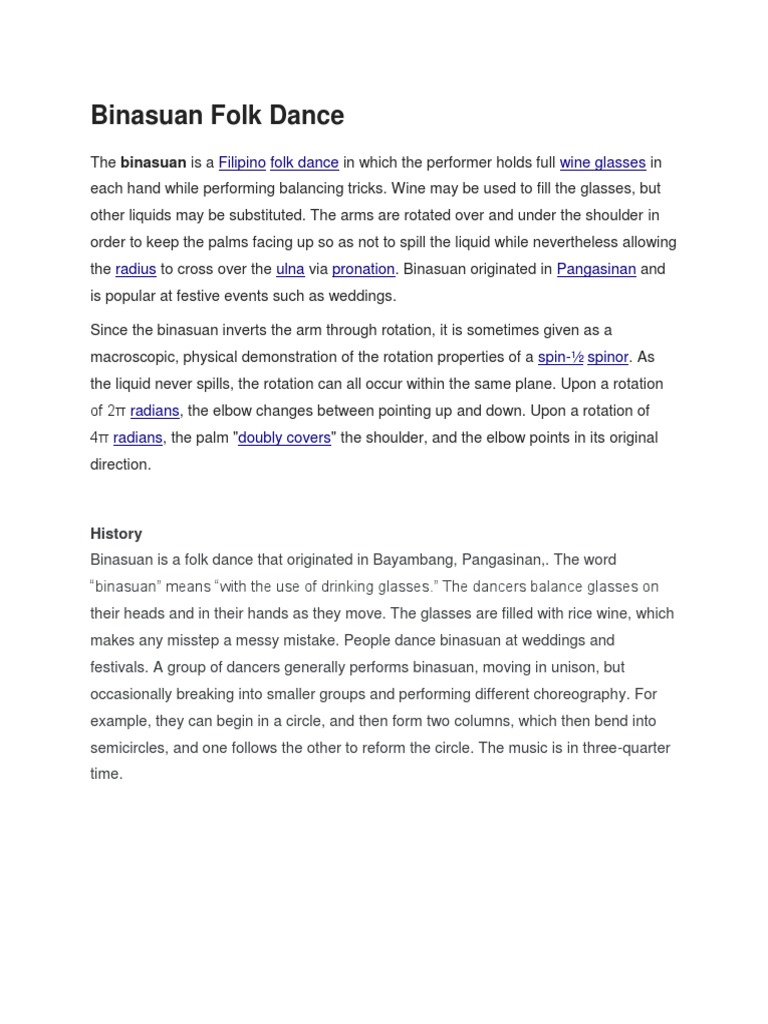 Binasuan Folk Dance PDF Dances
