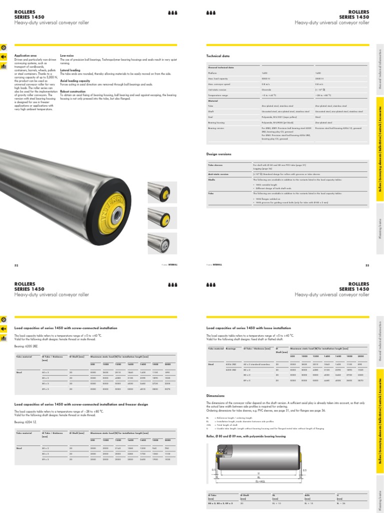 Catalogo Interroll PDF PDF Bearing (Mechanical) Pipe (Fluid