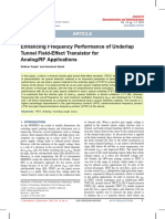 Enhancing Frequency Performance of Underlap Tunnel Field-Effect Transistor For Analog/RF Applications