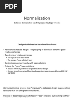 Normalization: Database Normalization Was First Proposed by Edgar F. Codd