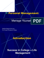 Personal Management:: Manage Yourself