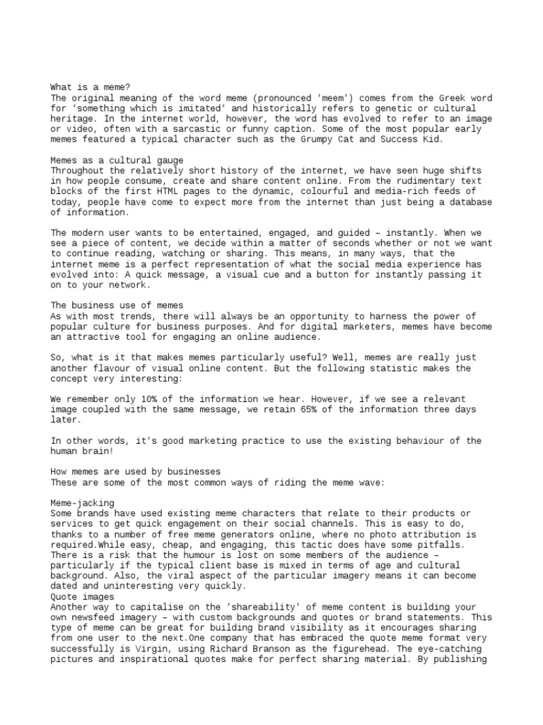 Understanding Internet Memes | PDF | Internet | Social Media