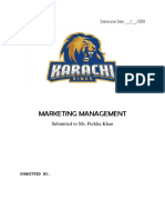 Marketing Management: Submitted To Ms. Perkha Khan