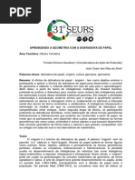 Oficina - Educação - Aprendendo a Geometria Com a Dobradura de Papel