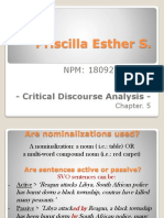 Priscilla Esther S.: - Critical Discourse Analysis
