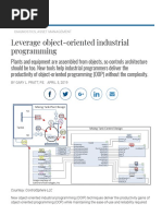 Leverage Object-Oriented Industrial Programming - Control Engineering