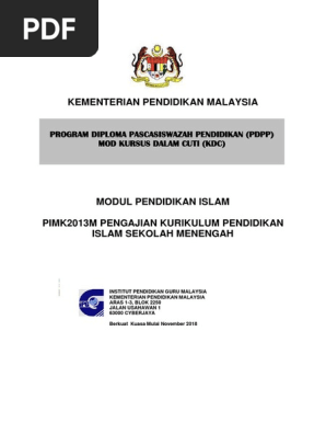 Pimk2013m Pengajian Kurikulum Pi Pdf Pdf