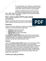 Contoh Analisis SWOT