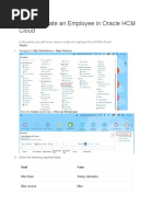 Create An Employee in Oracle HCM Cloud