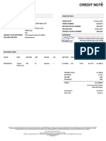 Credit Note: Your Details Order Details