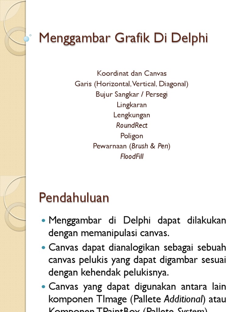 Menggambar dengan TPaintBox di Delphi | PDF
