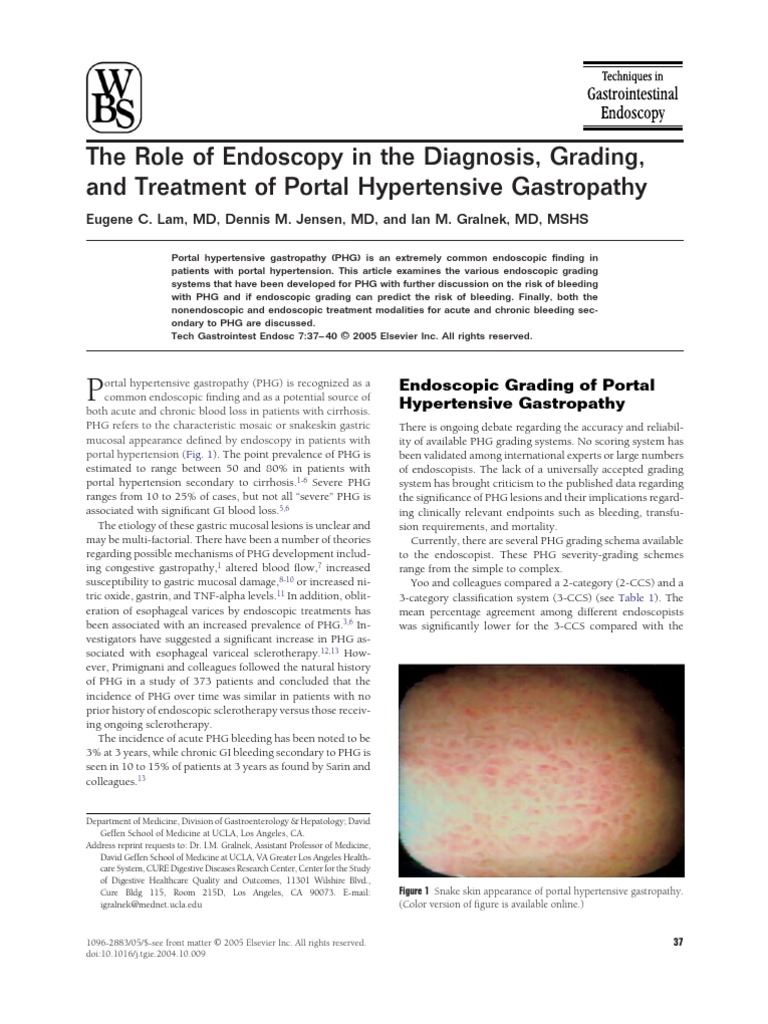 The Role of Endoscopy in the Diagnosis, Grading, and Treatment of ...