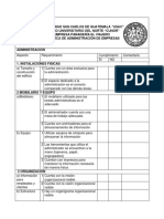 Check List Administracion