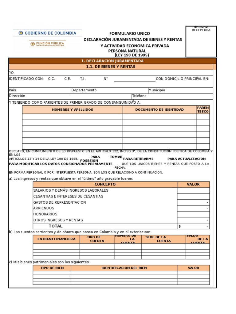 Declaracion juramentada de bienes y rentas vrogue co
