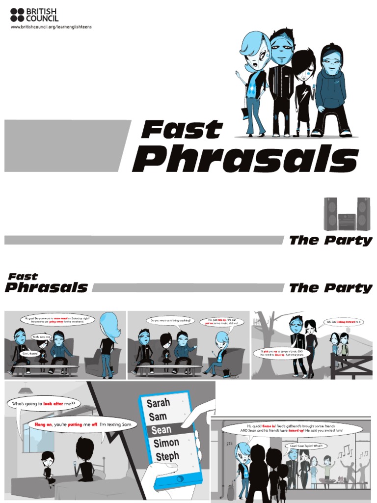Fast Phrasals Comic - The Party | PDF